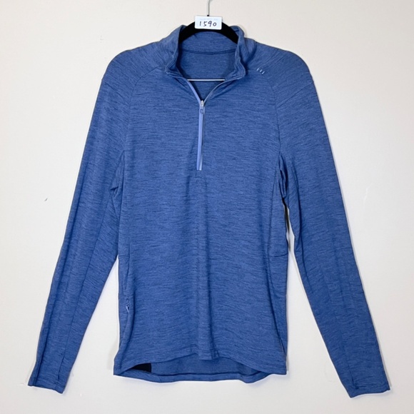 Lululemon Surge Warm Half Zip Long Sleeve Shirt - Men's Size S - Blue - Picture 3 of 12